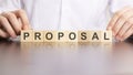 PROPOSAL word made with building blocks, business concept Royalty Free Stock Photo