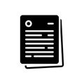 Black solid icon for Proposals, offer and motion