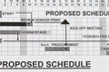 Proposed schedule Royalty Free Stock Photo