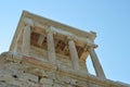 Propylaea of the Acropolis of Athens Viewed From Its Bottom. Architecture, History, Travel, Landscapes. Royalty Free Stock Photo