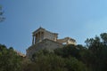 Propylaea of the Acropolis of Athens Viewed From Its Bottom. Architecture, History, Travel, Landscapes. Royalty Free Stock Photo