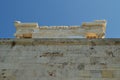 Propylaea of the Acropolis of Athens Viewed From Its Bottom. Architecture, History, Travel, Landscapes Royalty Free Stock Photo