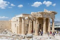 East facade of the Propylaia of Acropolis of Athens Royalty Free Stock Photo