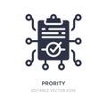 prority icon on white background. Simple element illustration from Other concept Royalty Free Stock Photo
