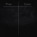 Pros and cons on blackboard Royalty Free Stock Photo
