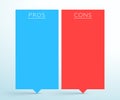 Pros and Cons 2 List Banners Infographic Template Royalty Free Stock Photo