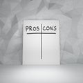 Pros and cons Royalty Free Stock Photo