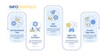 Pros of PWA rectangle infographic vector Royalty Free Stock Photo