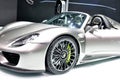 Prosche 918 Spider Hybrid on IAA 2013 Royalty Free Stock Photo