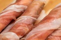 Prosciutto crudo detail close-up