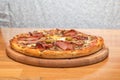 Proscuitto Pizza Tray Royalty Free Stock Photo