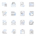 Prose line icons collection. Expression, Narrative, Style, Language, Emotion, T, Insight vector and linear illustration