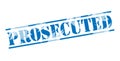 Prosecuted blue stamp Royalty Free Stock Photo