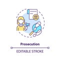 Prosecution concept icon