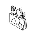 prosecution law isometric icon vector illustration