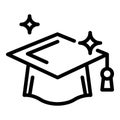 Prosecutor hat icon, outline style