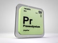 Proseodymium - Pr - chemical element periodic table Royalty Free Stock Photo