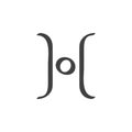 Proserpine astrology alphabet line icon