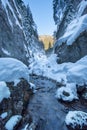 Prosiecka dolina gorge during winter