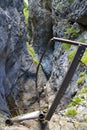 Kvacany - Prosiek valley - one of the many gorges in the valley with touristic ladder