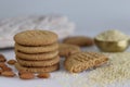 Proso millet almond cookies, a wholesome, gluten free treat with proso millets flour, almonds and natural sweetness Royalty Free Stock Photo