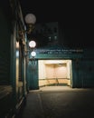 Prospect Park Q station entrance at night, Brooklyn, New York Royalty Free Stock Photo