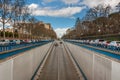 The prospect of the street with a descent into the tunnel in Madrid