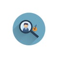 prospect worker flat icon. worker choice colorful flat icon. prospect flat icon