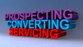 Prospecting converting servicing on blue