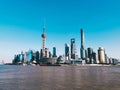 The prosperous Shanghai Lujiazui with tall buildings Royalty Free Stock Photo