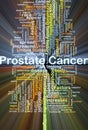 Prostate cancer background concept glowing