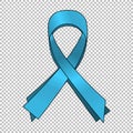 Prostate Cancer Blue Awareness Ribbon Background. World Prostate