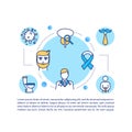 Prostate cancer concept icon with text