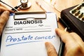 Prostate cancer diagnosis. Royalty Free Stock Photo