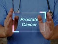 Prostate Cancer sign on the sheet