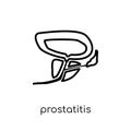 Prostatitis icon. Trendy modern flat linear vector Prostatitis i