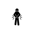 prostatitis, pain icon. Element of human pain icon for mobile concept and web apps. Detailed prostatitis, pain icon can be used fo