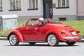 Prostejov Czech Rep May 20th 2018. Volkswagen Beatle cabrio convertable model during historical car parade. Wolkswagen