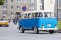 Prostejov Czech Rep May 20th 2018. Volkswagen type 2 model during historical car parade. Transporter, Kombi and Microbus