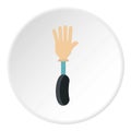 Prosthesis hand icon circle