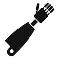 Prosthesis hand icon, simple style