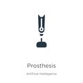 Prosthesis icon vector. Trendy flat prosthesis icon from artificial intellegence and future technology collection isolated on