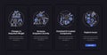 Prosthesis restore onboarding mobile app page screen with concepts