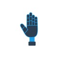 Prosthetic Arms vector icon, Artificial hand icon, Vector and Illustration