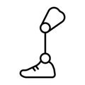 Prosthetic icon vector sign symbol