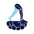 Prosthetic Legs Brain Logo Template Design.