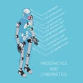 Prosthetics and Cybernetics Isometric Composition Royalty Free Stock Photo