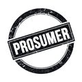 PROSUMER text on black grungy round stamp