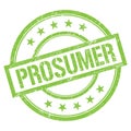 PROSUMER text written on green vintage stamp Royalty Free Stock Photo