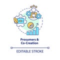 Prosumers and co-creation concept icon Royalty Free Stock Photo